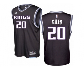 Men Adidas Sacramento Kings #20 Harry Giles Authentic Black Alternate NBA Jersey