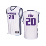 Men Adidas Sacramento Kings #20 Harry Giles Authentic White Home NBA Jersey