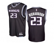 Men Adidas Sacramento Kings #23 Malachi Richardson Authentic Black Alternate NBA Jersey