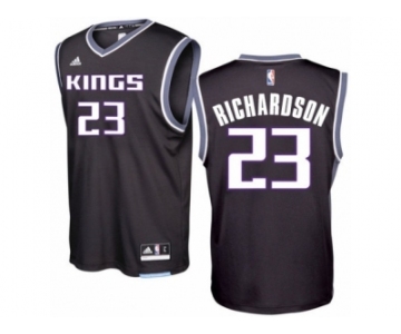 Men Adidas Sacramento Kings #23 Malachi Richardson Authentic Black Alternate NBA Jersey