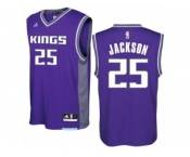 Men Adidas Sacramento Kings #25 Justin Jackson Authentic Purple Road NBA Jersey