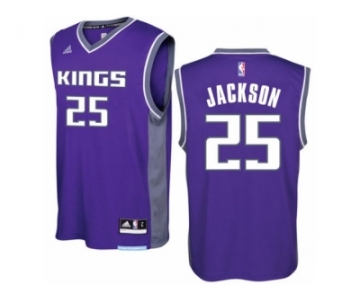 Men Adidas Sacramento Kings #25 Justin Jackson Authentic Purple Road NBA Jersey