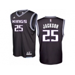 Men Adidas Sacramento Kings #25 Justin Jackson Swingman Black Alternate NBA Jersey