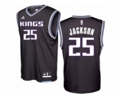 Men Adidas Sacramento Kings #25 Justin Jackson Swingman Black Alternate NBA Jersey