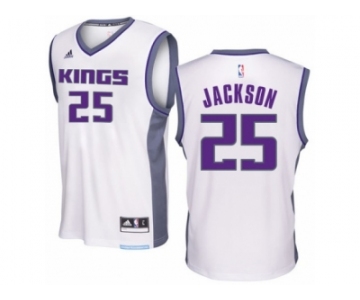 Men Adidas Sacramento Kings #25 Justin Jackson Swingman White Home NBA Jersey