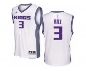 Men Adidas Sacramento Kings #3 George Hill Swingman White Home NBA Jersey