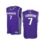 Men Adidas Sacramento Kings #7 Skal Labissiere Authentic Purple Road NBA Jersey