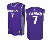 Men Adidas Sacramento Kings #7 Skal Labissiere Authentic Purple Road NBA Jersey