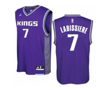 Men Adidas Sacramento Kings #7 Skal Labissiere Authentic Purple Road NBA Jersey