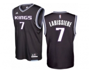 Men Adidas Sacramento Kings #7 Skal Labissiere Swingman Black Alternate NBA Jersey