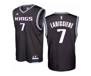 Men Adidas Sacramento Kings #7 Skal Labissiere Swingman Black Alternate NBA Jersey