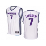 Men Adidas Sacramento Kings #7 Skal Labissiere Swingman White Home NBA Jersey