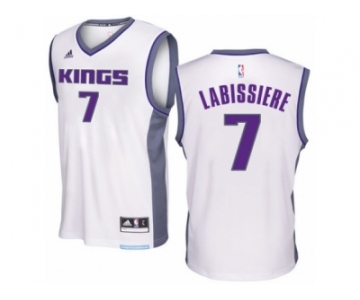 Men Adidas Sacramento Kings #7 Skal Labissiere Swingman White Home NBA Jersey