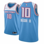 Men NBA 2018-19 Sacramento Kings #10 Frank Mason III City Edition Blue Jersey