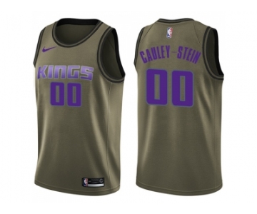 Men Nike Sacramento Kings #00 Willie Cauley-Stein Green Salute to Service NBA Swingman Jersey