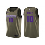 Men Nike Sacramento Kings #10 Mike Bibby Green Salute to Service NBA Swingman Jersey