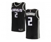 Men Nike Sacramento Kings #2 Mitch Richmond Authentic Black NBA Jersey Statement Edition