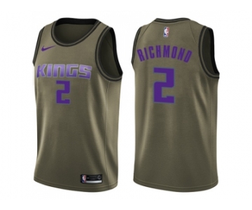 Men Nike Sacramento Kings #2 Mitch Richmond Green Salute to Service NBA Swingman Jersey