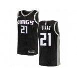 Men Nike Sacramento Kings #21 Vlade Divac Authentic Black NBA Jersey Statement Edition