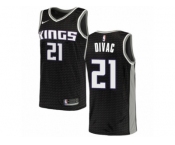 Men Nike Sacramento Kings #21 Vlade Divac Authentic Black NBA Jersey Statement Edition