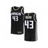 Men Nike Sacramento Kings #43 Anthony Tolliver Authentic Black NBA Jersey Statement Edition