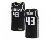 Men Nike Sacramento Kings #43 Anthony Tolliver Authentic Black NBA Jersey Statement Edition