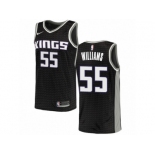 Men Nike Sacramento Kings #55 Jason Williams Authentic Black NBA Jersey Statement Edition