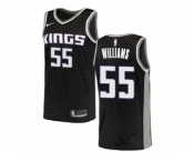 Men Nike Sacramento Kings #55 Jason Williams Authentic Black NBA Jersey Statement Edition