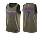 Men Nike Sacramento Kings #7 Skal Labissiere Green Salute to Service NBA Swingman Jersey