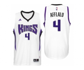 Men Sacramento Kings #4 Arron Afflalo Home White New Swingman Jersey