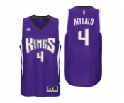 Men Sacramento Kings #4 Arron Afflalo Road Purple New Swingman Jersey