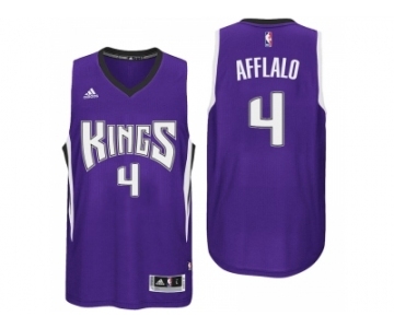 Men Sacramento Kings #4 Arron Afflalo Road Purple New Swingman Jersey