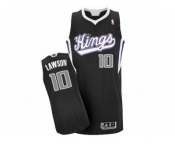 Men's Adidas Sacramento Kings #10 Ty Lawson Authentic Black Alternate NBA Jersey