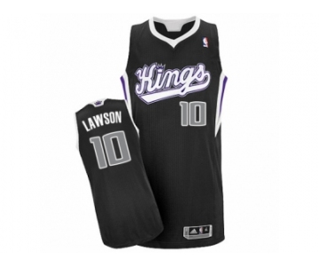 Men's Adidas Sacramento Kings #10 Ty Lawson Authentic Black Alternate NBA Jersey