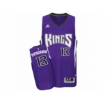 Men's Adidas Sacramento Kings #13 Georgios Papagiannis Swingman Purple Road NBA Jersey