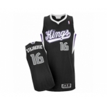 Men's Adidas Sacramento Kings #16 Peja Stojakovic Authentic Black Alternate NBA Jersey