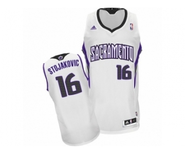 Men's Adidas Sacramento Kings #16 Peja Stojakovic Swingman White Home NBA Jersey