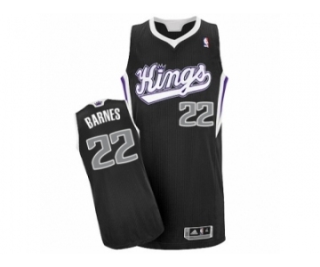 Men's Adidas Sacramento Kings #22 Matt Barnes Authentic Black Alternate NBA Jersey