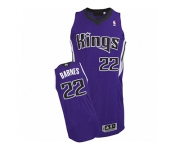 Men's Adidas Sacramento Kings #22 Matt Barnes Authentic Purple Road NBA Jersey