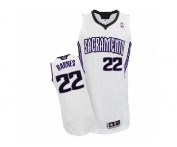 Men's Adidas Sacramento Kings #22 Matt Barnes Authentic White Home NBA Jersey