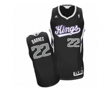 Men's Adidas Sacramento Kings #22 Matt Barnes Swingman Black Alternate NBA Jersey