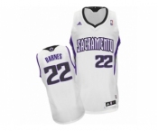 Men's Adidas Sacramento Kings #22 Matt Barnes Swingman White Home NBA Jersey