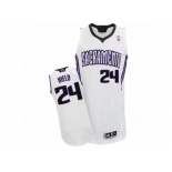 Men's Adidas Sacramento Kings #24 Buddy Hield Authentic White Home NBA Jersey