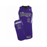 Men's Adidas Sacramento Kings #3 Skal Labissiere Authentic Purple Road NBA Jersey