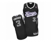 Men's Adidas Sacramento Kings #3 Skal Labissiere Swingman Black Alternate NBA Jersey