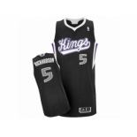 Men's Adidas Sacramento Kings #5 Malachi Richardson Swingman Black Alternate NBA Jersey