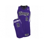 Men's Adidas Sacramento Kings #9 Langston Galloway Authentic Purple Road NBA Jersey