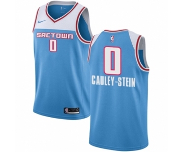 Men's Nike Sacramento Kings #0 Willie Cauley-Stein Swingman Blue NBA Jersey - 2018-19 City Edition