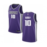 Men's Nike Sacramento Kings #10 Mike Bibby Authentic Purple Road NBA Jersey - Icon Edition