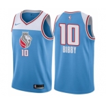 Men's Nike Sacramento Kings #10 Mike Bibby Swingman Blue NBA Jersey - City Edition